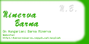 minerva barna business card